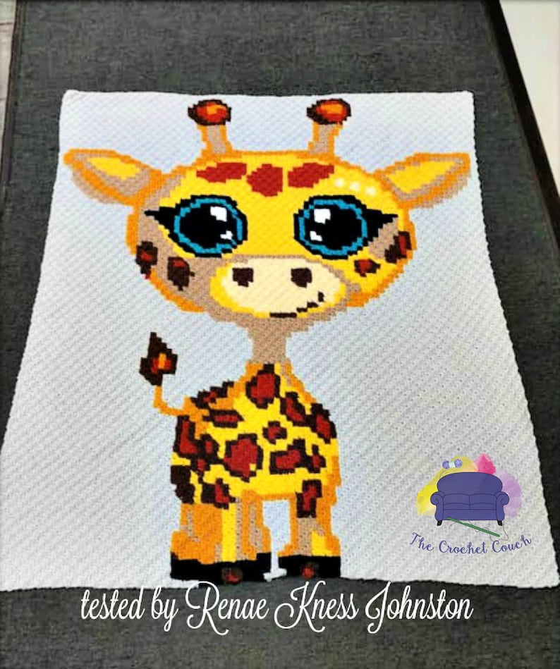 Baby Giraffe Afghan C2C Crochet Pattern, Written Row Counts, C2C Graphs, Corner to Corner, Crochet Pattern, C2C Graph image 5