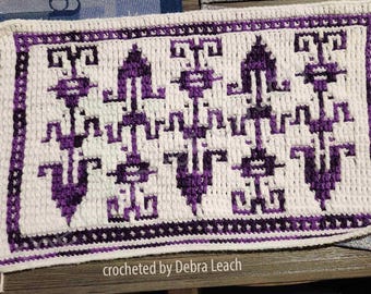 Set the Table Set 1 Placemat, Mosaic Crochet Pattern, Graph and Written Row by Row Included