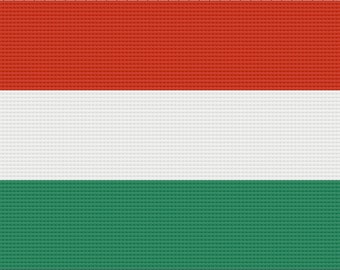 Flag of Hungary Afghan C2C Crochet Pattern, Written Row Counts, C2C Graphs, Corner to Corner, Crochet Pattern, C2C Graph