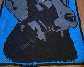 Black Lab Blanket C2C Crochet Pattern, Written Row Counts, C2C Graphs, Corner to Corner, Crochet Pattern, C2C Graph
