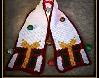 Christmas Gift Super Scarf C2C Crochet Pattern, Written Row Counts, C2C Graphs, Corner to Corner, Crochet Pattern, C2C Graph