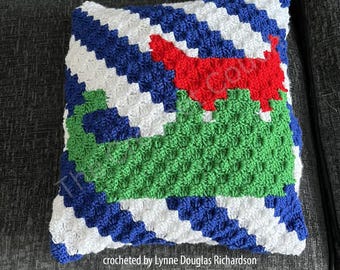Elf Boot Pillow, C2C Crochet Pattern