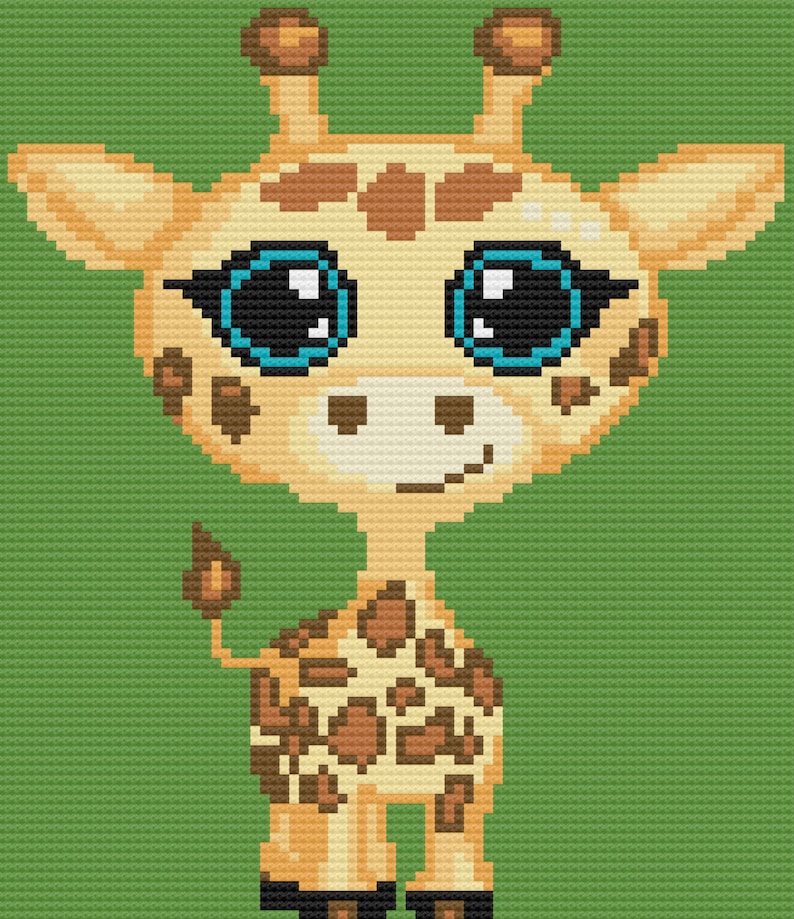 Baby Giraffe Afghan C2C Crochet Pattern, Written Row Counts, C2C Graphs, Corner to Corner, Crochet Pattern, C2C Graph image 6