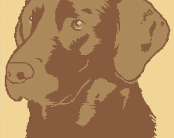 Chocolate Lab SC or TSS Crochet Pattern, Graph and Written Row by Row included