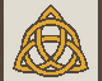 Trinity Knot Afghan, C2C Graphgan Pattern, Written Row by Row, Color Counts, Instant Download, C2C Pattern, C2C Crochet Pattern, C2C Graph