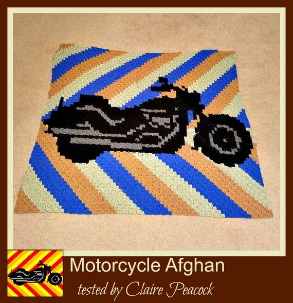 Crochet Patterns MOTORCYCLE Color Graph Pattern