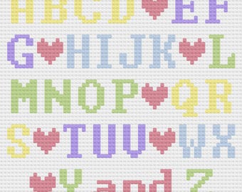 ABC's for  Baby Afghan C2C Crochet Pattern, Written Row by Row, Color Counts, Instant Download, C2C Graph, C2C Pattern, C2C Graphgan