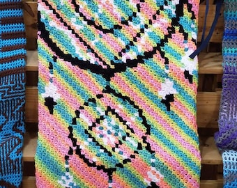 Dreamcatcher Afghan C2C Crochet Pattern, Written Row Counts, C2C Graphs, Corner to Corner, Crochet Pattern, C2C Graph
