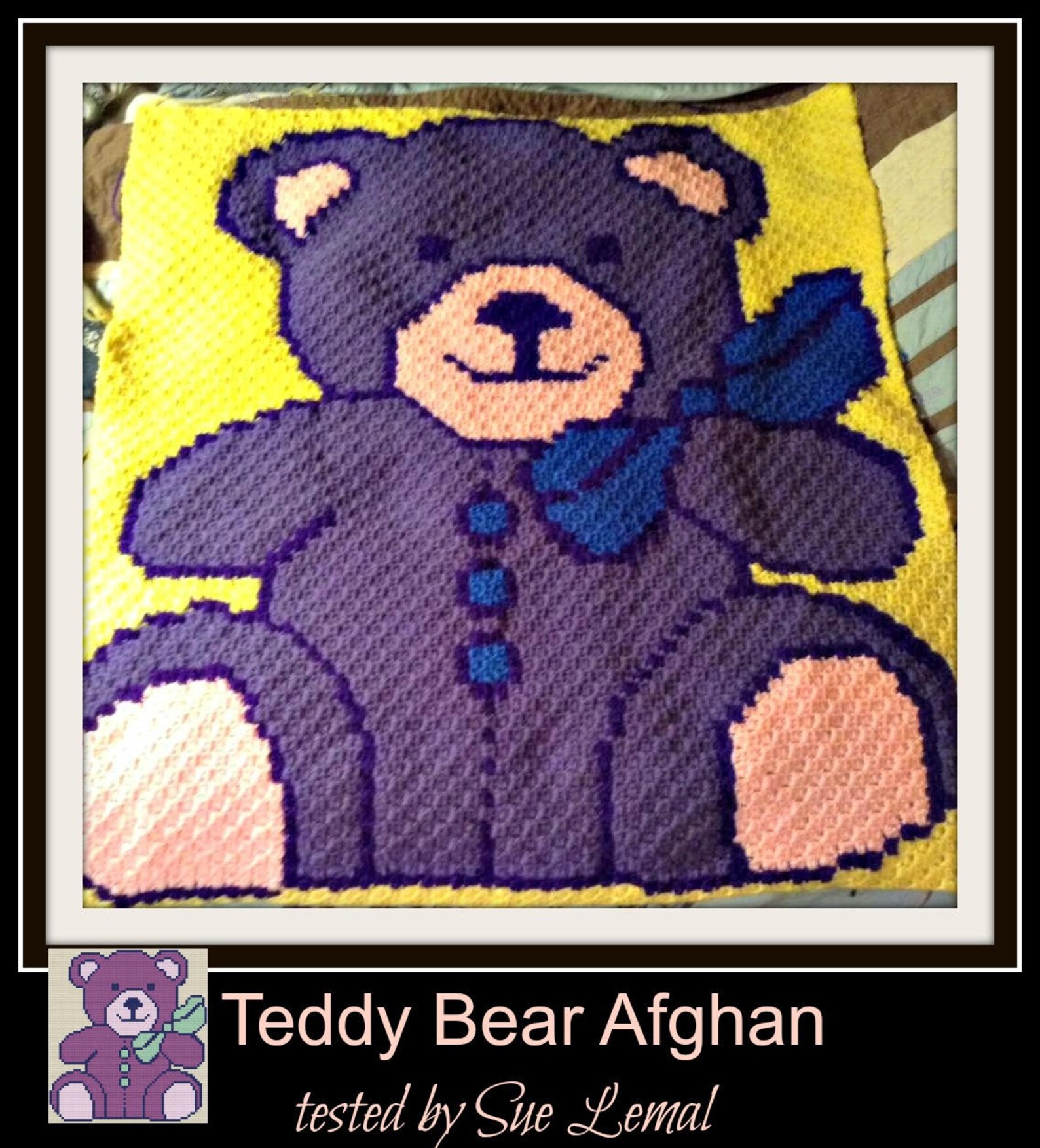 Teddy Bear Baby Afghan C2C Crochet Pattern Written Row Etsy Canada