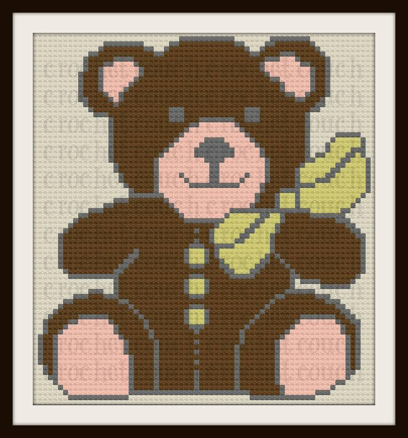 Teddy Bear Afghan C2C Graph Crochet Pattern Written Word Chart Mosaic crochet patterns diagram yarns gripping pattern chart tapestry stitches knitting stitch celtic afghan choose filet