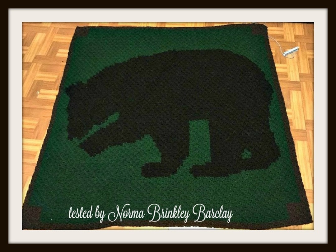 Brown Bear Afghan C2C Crochet Pattern Written Row Counts C2C - Etsy