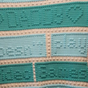 Video Game Baby Afghan Crochet Pattern: Bobble Stitch (PDF Pattern)