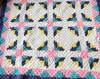 After Hours Kids Afghan C2C Crochet Pattern, Written Row Counts, C2C Graphs, Corner to Corner Crochet Pattern, C2C Graph