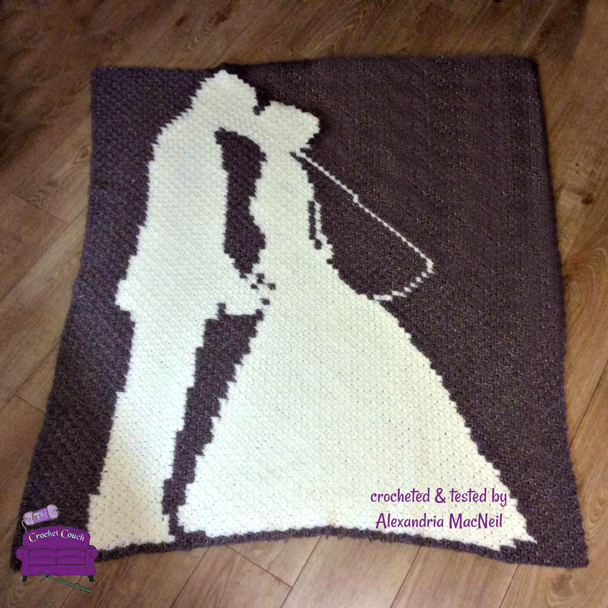 Wedding Couple Afghan, C2C Crochet Pattern, Written Row Counts, C2C