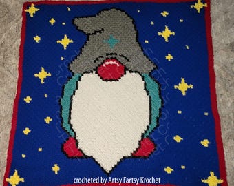 Starry Gnome Afghan C2C Crochet Pattern, Written Row by Row, Color Counts, Instant Download, C2C Graph, C2C Pattern, C2C Crochet, Graphgan