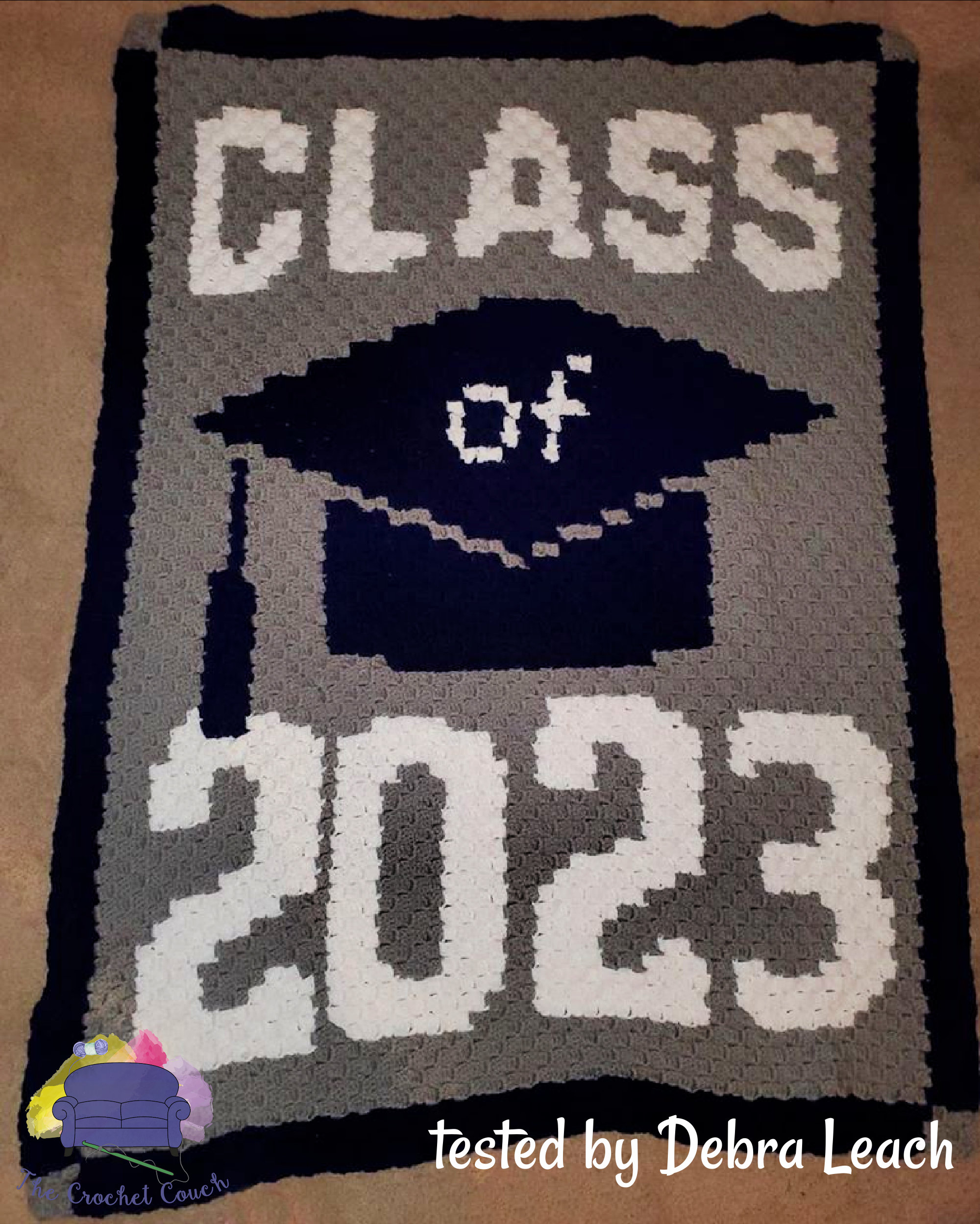 Class of 2023 Afghan C2C Crochet Pattern Written Row Counts Etsy