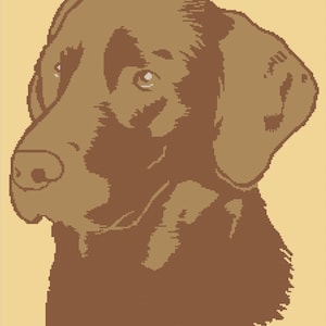 Chocolate Lab SC or TSS Crochet Pattern, Graph and Written Row by Row included