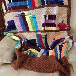 Bookcase Afghan C2C Crochet Pattern, Graph and Written Row by Row Included
