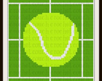 Tennis Kids Afghan, C2C Crochet Pattern, Written Row Counts, C2C Graphs, Corner to Corner, Crochet Pattern, C2C Graph