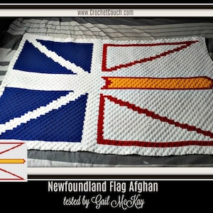 Newfoundland Flag Afghan Crochet Pattern: C2C Graphs (PDF Pattern)