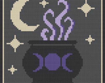 Just a Little Magic – Cauldron Afghan Crochet Pattern: C2C (Digital Download)