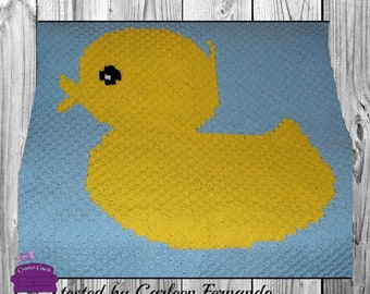 Rubber Duck Baby Blanket C2C Crochet Pattern, Written Row Counts, C2C Graphs, Corner to Corner, Crochet Pattern, C2C Graph