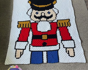 Nutcracker Afghan C2C Crochet Pattern, Written Row Counts, C2C Graphs, Corner to Corner Crochet Pattern, C2C Graph