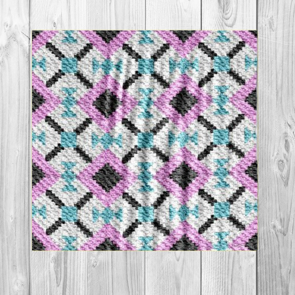 Download Olivia Quilt Blanket, C2C Crochet Pattern, Written Row Counts, C2C Graphs, Corner to Corner ...