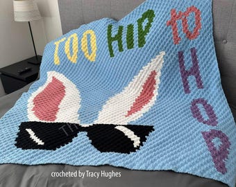 Too Hip to Hop Afghan C2C Crochet Pattern, Written Row Counts, C2C Graphs, Corner to Corner, Crochet Pattern, C2C Graph