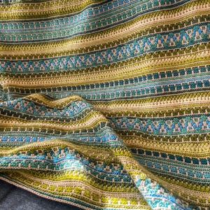 Just a Yarn Sampler Afghan, Overlay Mosaic Crochet Pattern, Graph and Written Row by Row Included