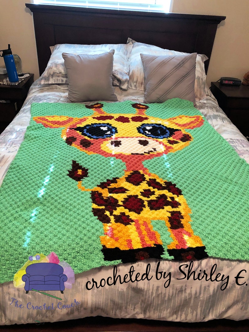 Baby Giraffe Afghan C2C Crochet Pattern, Written Row Counts, C2C Graphs, Corner to Corner, Crochet Pattern, C2C Graph image 3