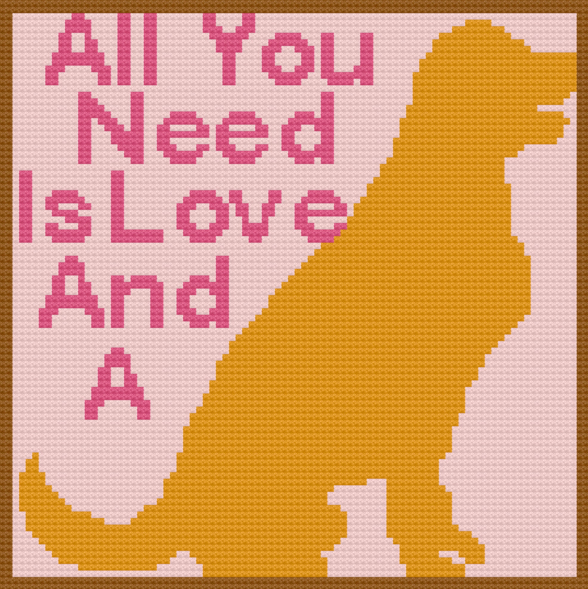 All You Need is a Dog Afghan C2C Crochet Pattern Written Etsy