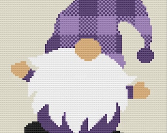 Moonbeam Gnome Afghan C2C Crochet Pattern, Graph and Written Row by Row Included