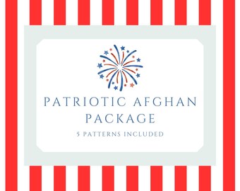 Set of 5 Patriotic Afghan Patterns
