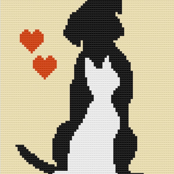 Pets Dog and Cat Afghan C2C Crochet Pattern, Written Row by Row, Color Counts, Instant Download, C2C Graph, C2C Pattern, Graphgan