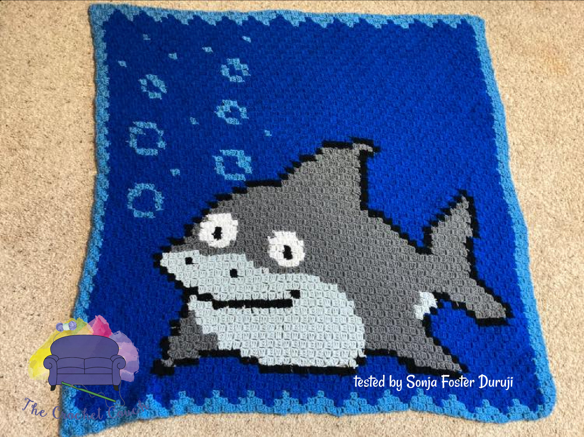 Shark Baby Afghan C2C Crochet Pattern Written Row by Row Color Counts Instant Download C2C Graph C2C Pattern C2C Crochet Graphgan Etsy Canada