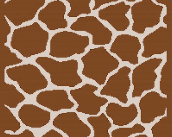 Giraffe Print Afghan, sc Crochet Pattern, tss Crochet Pattern, Written Row by Row, Color Counts, Instant Download, sc Graph, tss Graph