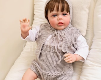 Bebé reborn de silicona completa (50 cm), muñeco bebé realista hecho a mano, recién nacido de silicona suave y realista, muñeco de arte coleccionable, regalo de cumpleaños