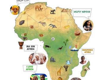 Discover Africa, 54 Countries: Fact Sheets for kids (printable 6 x 9 mini book)