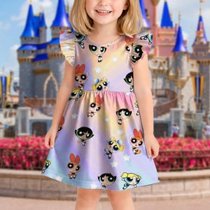 Girls Cartoon Dress - Etsy