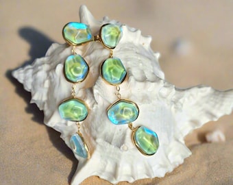 Turquoise Water Drop Earrings - Waterproof & Beach Vacation Proof!