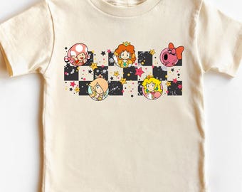 Super Mario Shirt Princess Peach Daisy Rosalina Toadette Birdo Girl Birthday Party Matching Shirt