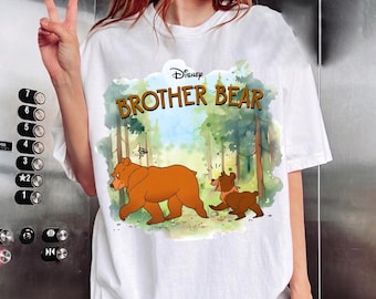 Disney Brother Bear PNG, Personalized Kenai And Koda Character Design, Family Gift Digital Download