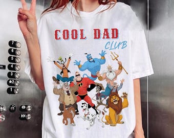 Retro 90s Disney Dad Club PNG, Funny Daddy Son Digital Design, Vintage Family Gift Download