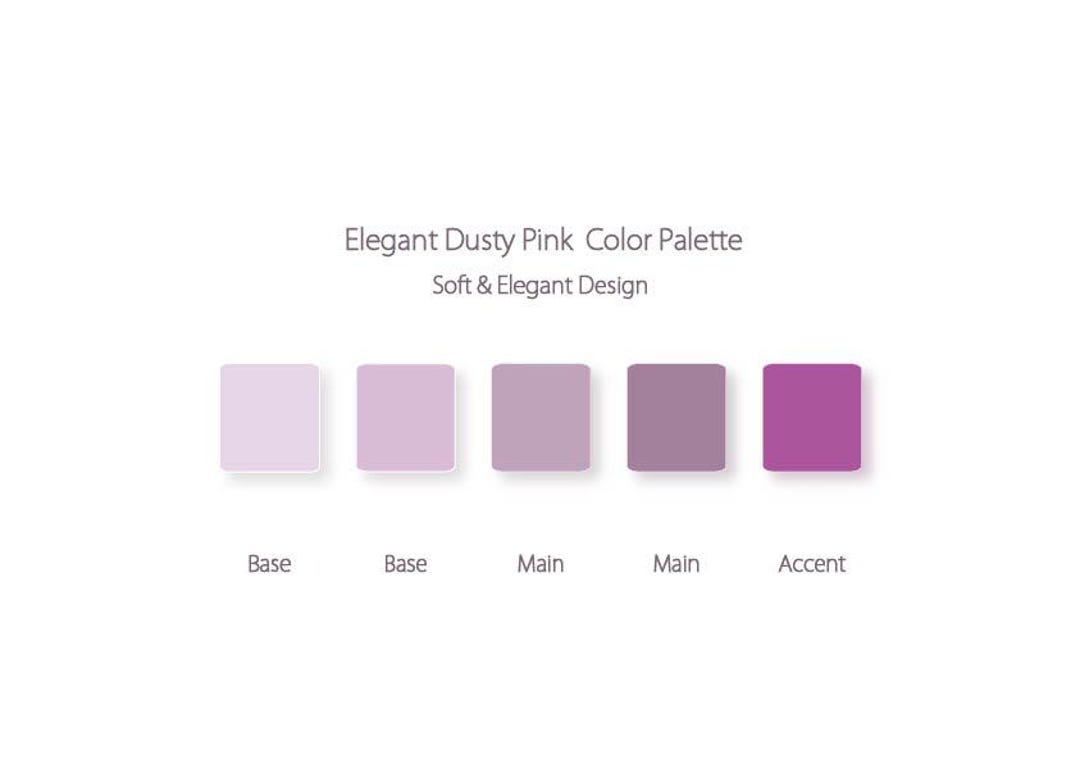 Elegant Dusty Pink Color Palette - Branding, Instagram, Canva ...