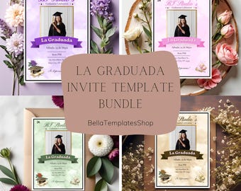Mexikanische Loteria Abschlussfeier-Einladungsvorlage, Fiesta Grad Invite (digitaler Download)
