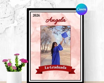 Bearbeitbares Loteria Abschlussplakat | La Graduada, mexikanisches Fest (Digital Download)