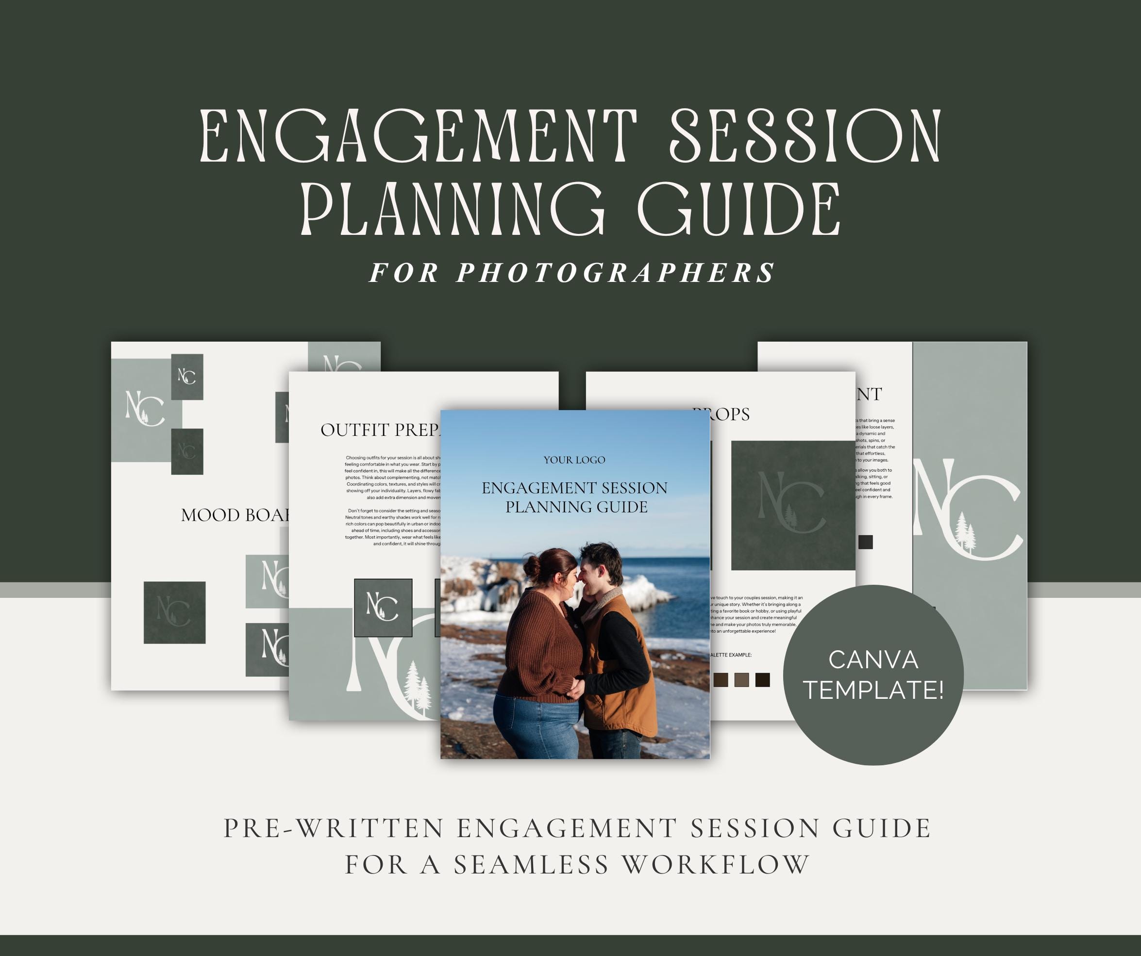 Engagement Session Guide Template for Photographers | Client Welcome ...