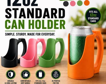 Suporte para lata de bebida de 355 ml (12 oz) – Impresso em 3D