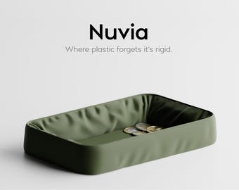 Bandeja multiusos impresa en 3D Nuvia ~ Decoración escultural moderna